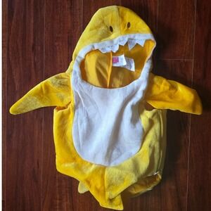 Pinkfong Baby Shark Toddler Costume Yellow Plush Hooded Romper Rubies